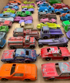 62 pc Vintage Metal Tootsie-Toy & Hong Kong Miniature Car and Truck Toy Collection