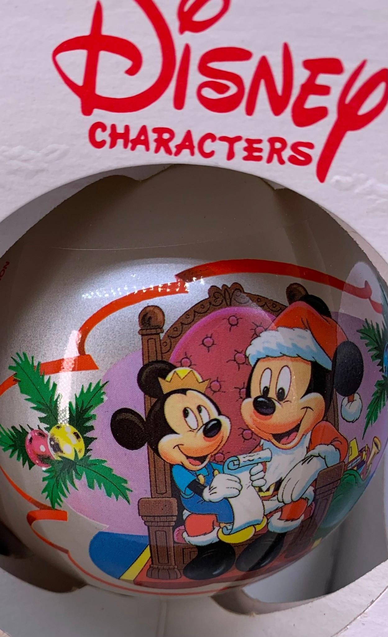 23 Vintage Walt Disney Character Christmas Tree Bulb Holiday Ornaments: 20 with the original boxes, 1 is the Space Shuttle Atlantis, another a Peanuts bulb, with the remainder beloved Disney characters.