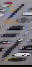14 Vintage Arnex, Imperial, Schrade, Camden, Christy Co., Camp King Pocket Knives