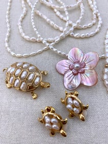 13 pc 14k Gold, 925, Freshwater Pearl Jewelry Collection