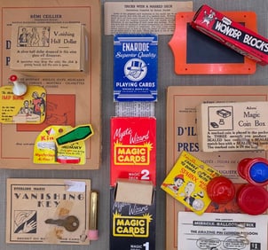 Vintage Mid Century Magic Illusion Tricks & 1950s French Magician Books Collection