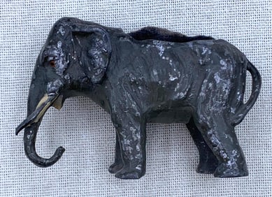 Antique Elephant Pin Cushion and Thread Caddie, Antique and Vintage Lace, Dress Trim & Buckles