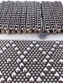 Bold 2 pc Sergio Gutierrez Liquid Metal Mesh Bracelet & Philippe Audibert Paris Stretch Cuff