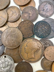 92 pc 19th-20th Century British Antique to Vintage Coin Collection