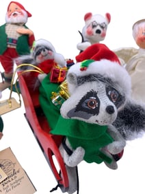 6 1961 to 2009 Annalee Dolls Christmas Decorations