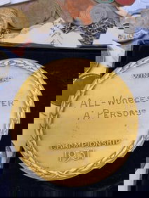 119 pc Antique to Vintage Token, Medal, A PERSONS Award, Souvenir, Trinket, Coin Collection