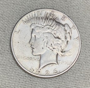 1926 S Silver Peace Dollar, $1 US Coin