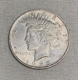 1923 Silver Peace Dollar, Antique $1 US Coin