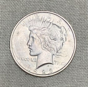 1923 Silver Peace Dollar, $1 US Coin
