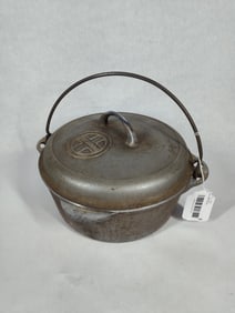 Griswold Cast Iron No. 8  Self Basting Lidded Dutch Oven w/ Bale Handle