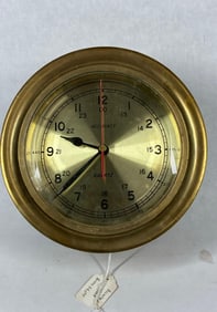 Accuracy Brass Nautical Quarts Battery Op Clock
