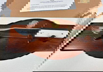 NRA Limited Collector Edition Legacy of Freedom Bowie Knife w/ Wall Mount and Seal