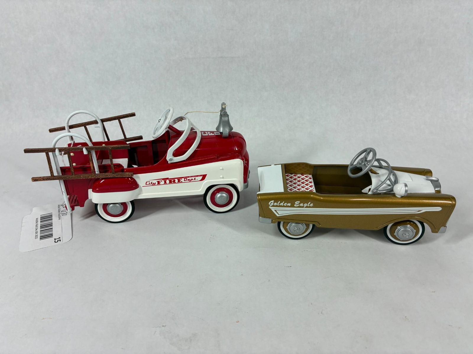 Kiddie Car Classics & Xonex Miniature Pedal Cars Inc. City Fire Dept. Ladder Truck and Golden Eagle (1 of 7)