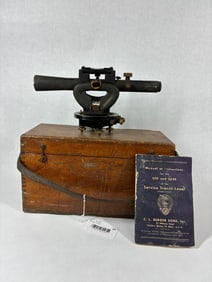 C. L. Berger Sons Inc. Farm Service Transit Level in Dovetail Wood Carrying Case