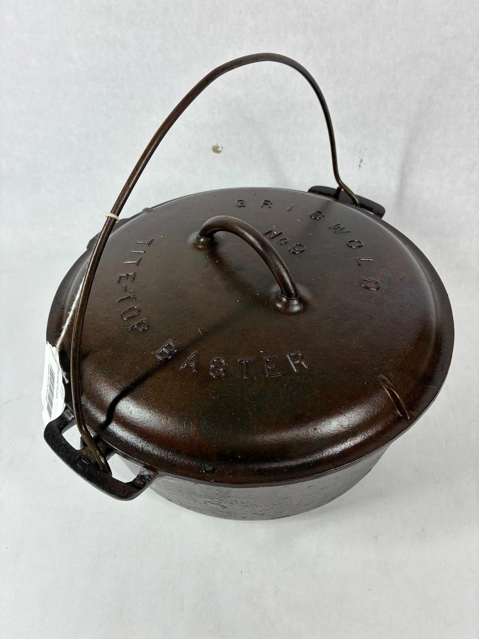 Griswold Slant Logo Cast Iron No. 9 Tite Top Baster Lidded Dutch Oven: Good overall clean condition??