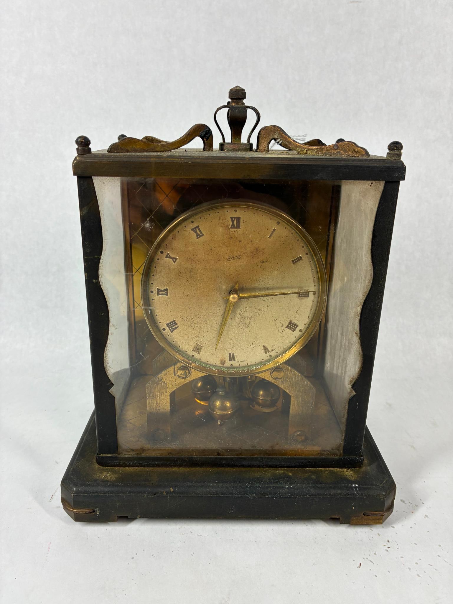 G. Schatz & Sohne Table Top Brass German Clock: Showing wear due to age and display??