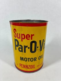 Rare Pennzoil Par-O-Vis Oil One Quart Can