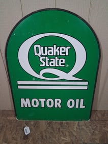 Quaker State Tombstone Double Sided Sign