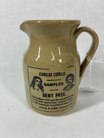 Parkman Ohio Curlique Advertising Cream Pitcher