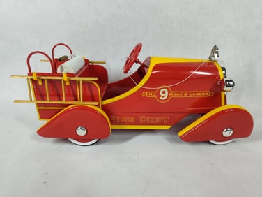No 9 Hook & Ladder Fire Truck Mini Pedal Car