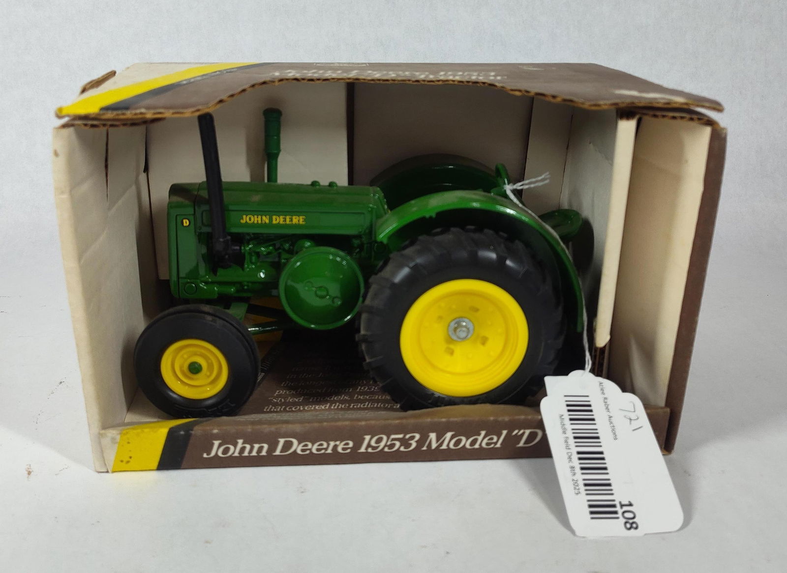 Ertl John Deere 1953 Model D WF Collector Edition Tractor: NOS?1/16 Scale?Stock no. 5596