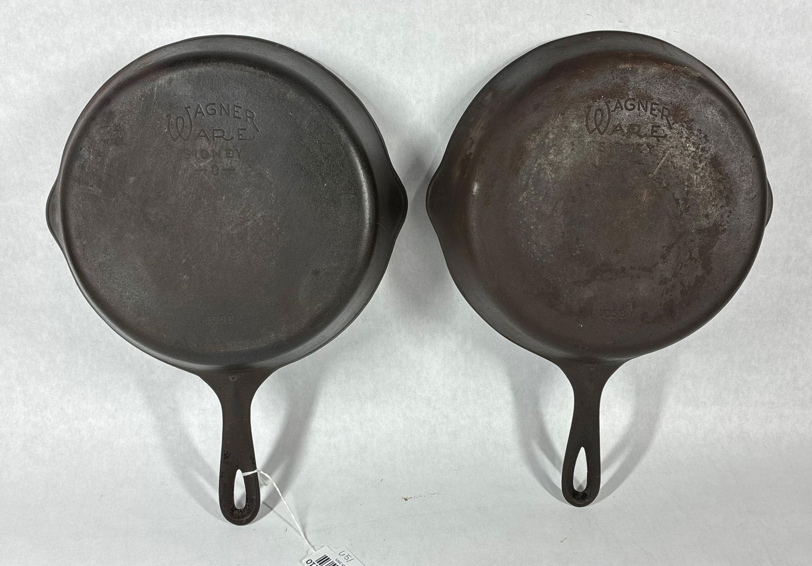 Wagner Ware Cast Iron No. 8 Skillets: Good clean condition 