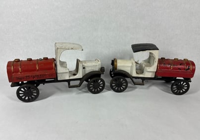 Cast Iron Duggan Oil & Phillips 66 Tanker Truck Toy Replicas