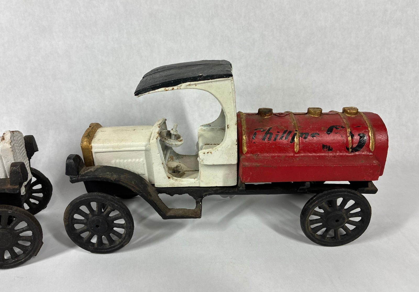 Cast Iron Duggan Oil & Phillips 66 Tanker Truck Toy Replicas - 2