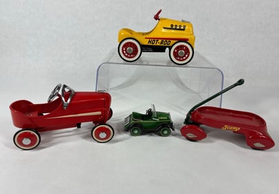 Kiddie Car Classics Hallmark Miniature Pedal Car Lot and Hallmark Mini Car