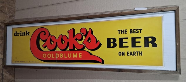 Cooks Goldblume Beer Cardstock Framed Sign