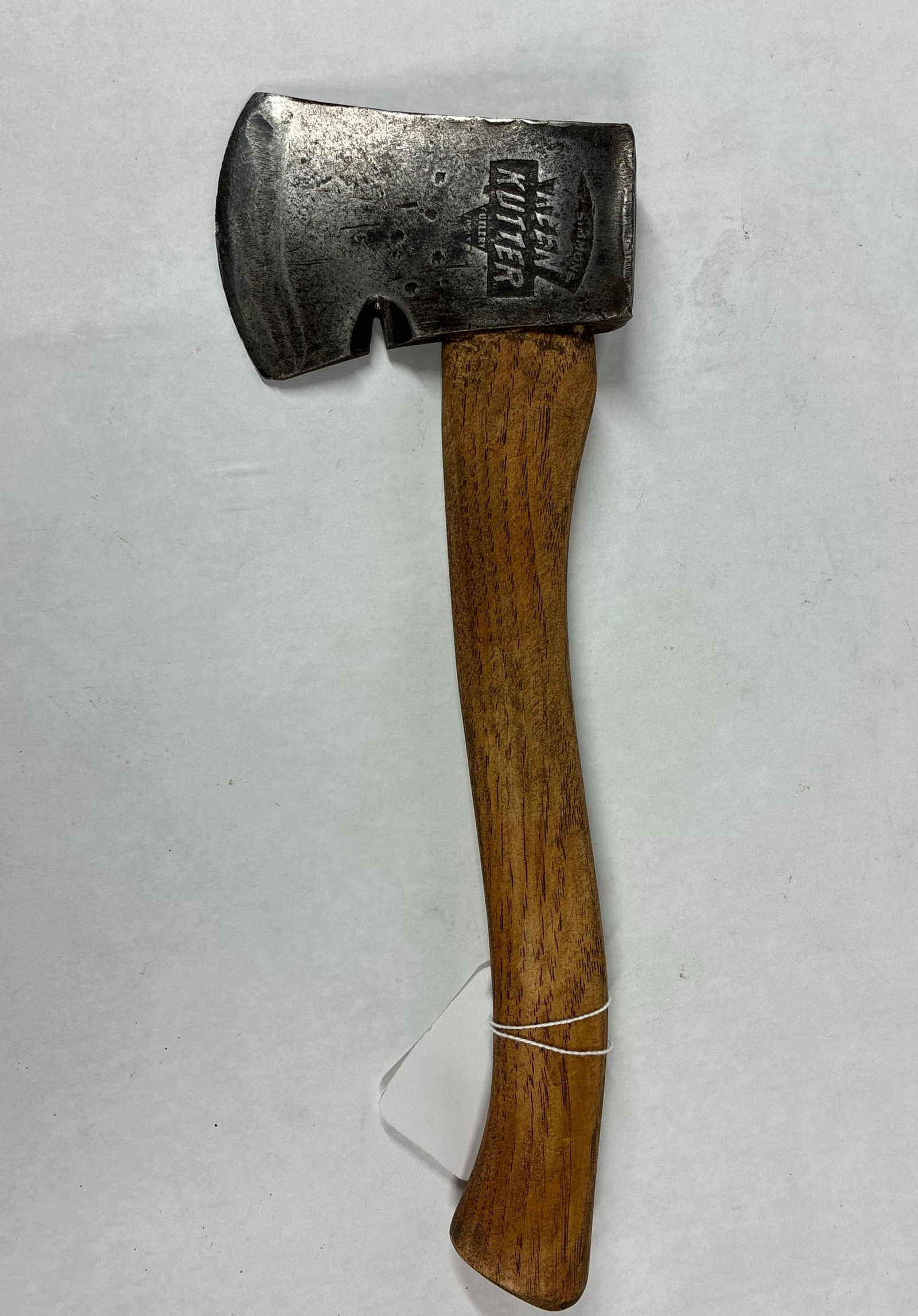 Keen Kutter Hatchet: Logo to blade is vibrant, good condition. 14 inches