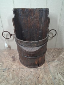 Antique Chinese Elm Water Bucket