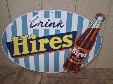 Hires Root Beer Embossed SST SIgn