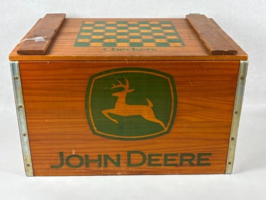 John Deere Wooden Checkers Crate