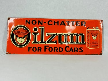 SST Oilzum Embossed Non Chatter Motor Oil for Ford Cars Sign