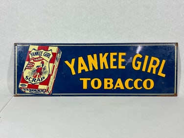 SST Embossed  Yankee Girl Tobacco Sign