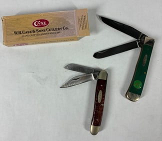 Case XX & Case John Deere Folding Pocket Knife Lot of 2
