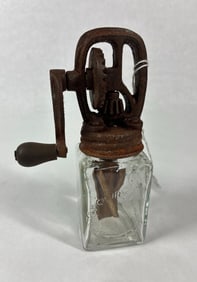 The Dazey Churn Co. Miniature Hand Crank Glass Churn