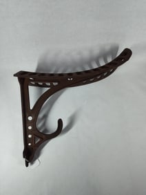 Rare J.W. Fiske NY Primitive Cast Iron Wall Hanging Saddle Rack Tack Holder