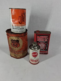 Phillips 66, Marvel Mystery Oil, Harley Davidson, and Cristy Cans