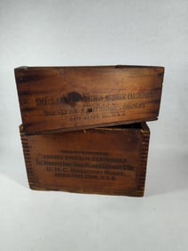 Remington New Club & Western Super X Dovetail Wood Shipping Ammo Crates w/ Graphics