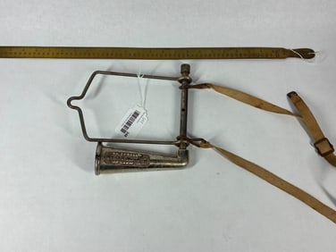 Dr LeGrears Horse Medicine Bit & Chicago Examiner Advertising Brass Ruler