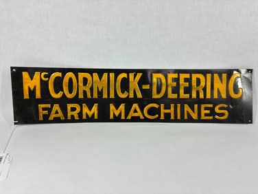 SST McCormick Deering Farm Machines Embossed Sign