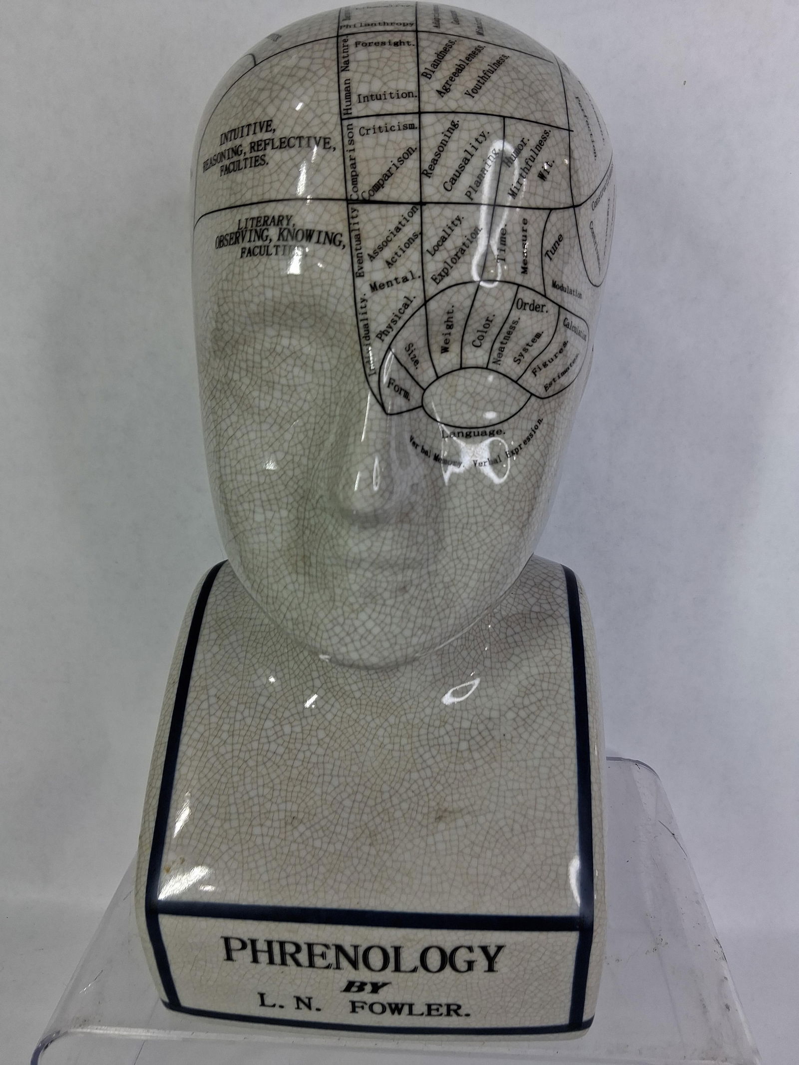 L. N. Fowler Phrenology of Crania Characteristic Bust of Superior Form (1 of 10)