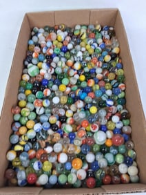 Tigers Eye, Glass, and Uranium Marbles