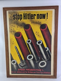 WW2 Stop Hitler Propaganda Poster