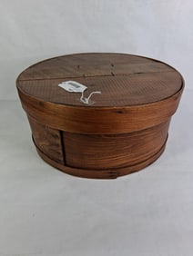 Primitive Round Lidded Bentwood Cheese Box