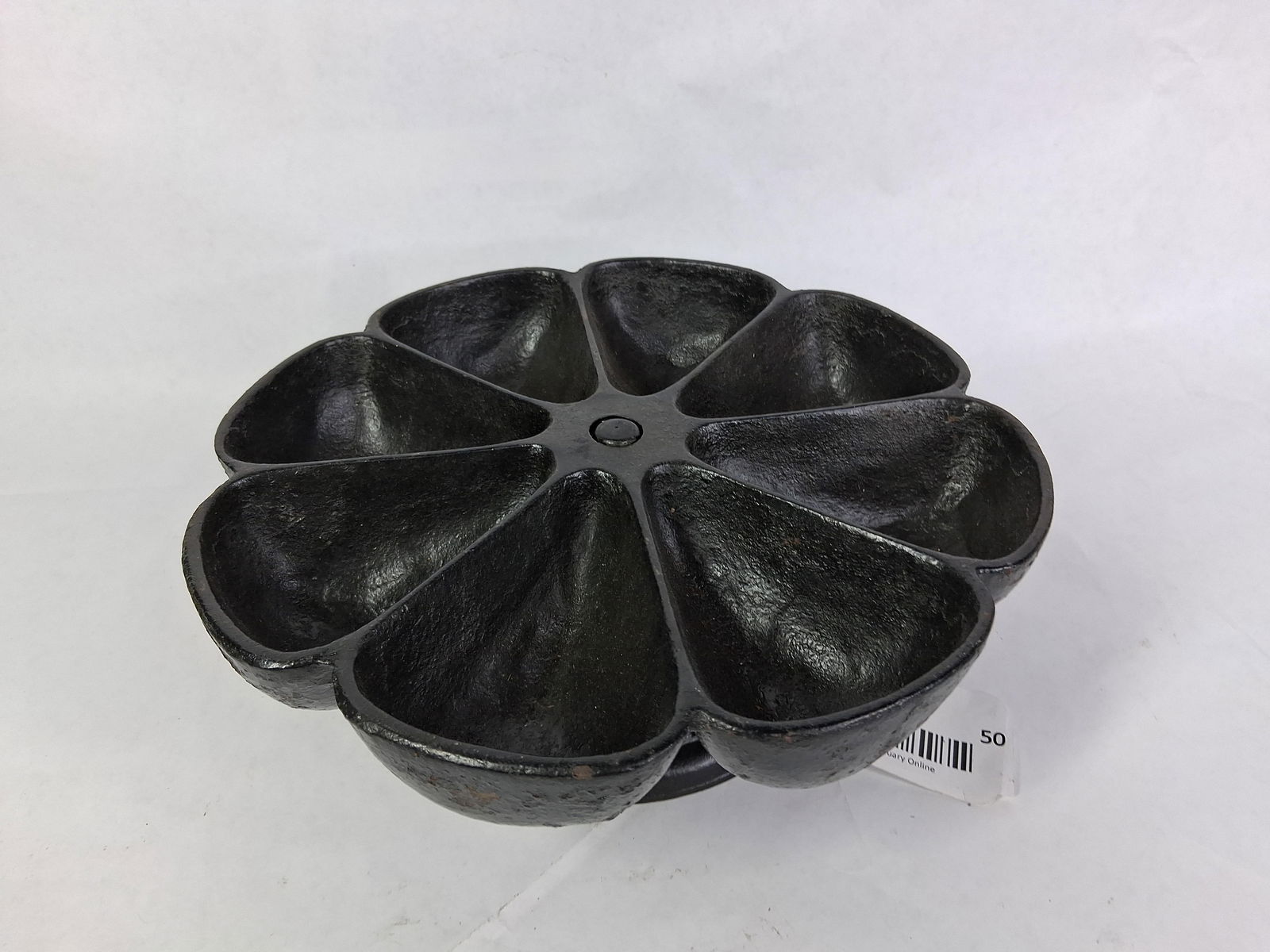 Eclipse Cast Iron 8 Bin Comparted Rotating Star Nail Cup on Pedestal: Great overall condition? 9.5 in. D?
