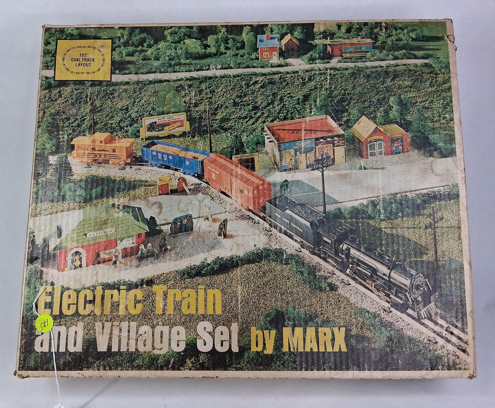Marx Electric RC Train and Village Set w/ Steam Type Locomotive in Original Packaging (1 of 8)
