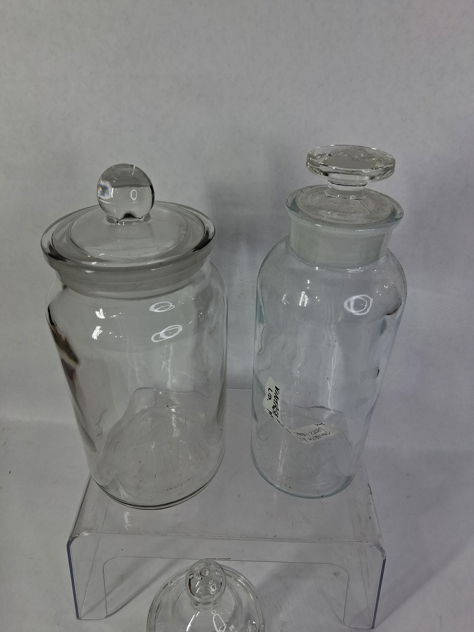 Lidded Glass Apothecary Jars - 2